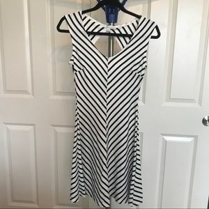 Black and White Striped Dress- Never worn